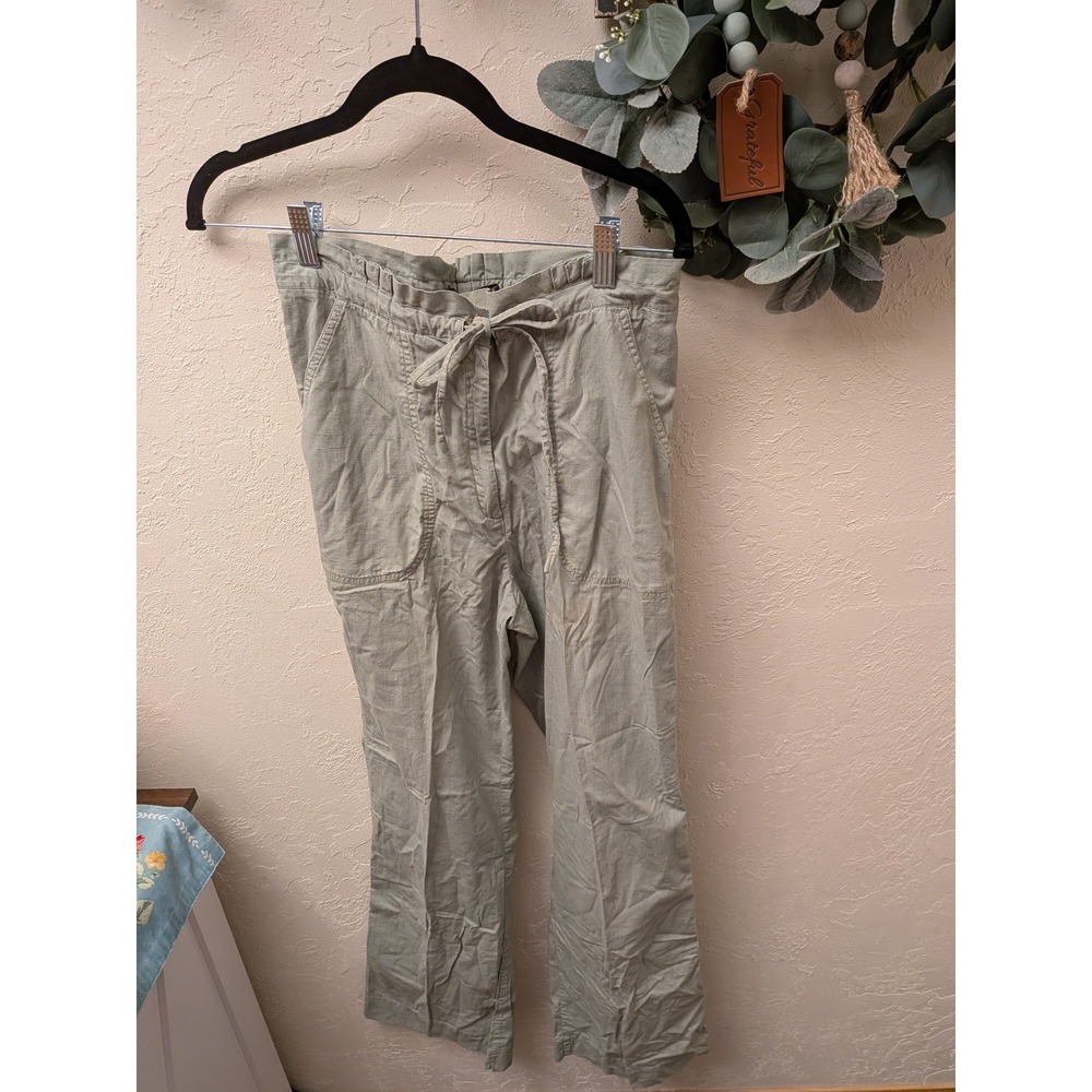 Nitya Paris New York Sage Green Cotton Drawstring‎ Waist Pants Size 11/12